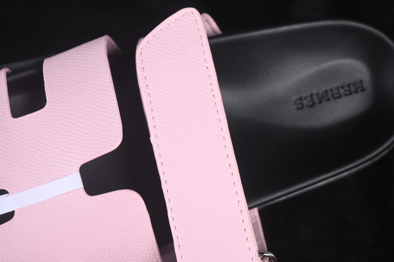 Hermes Chypre Flat Slide Sandals - Ceramic Pink