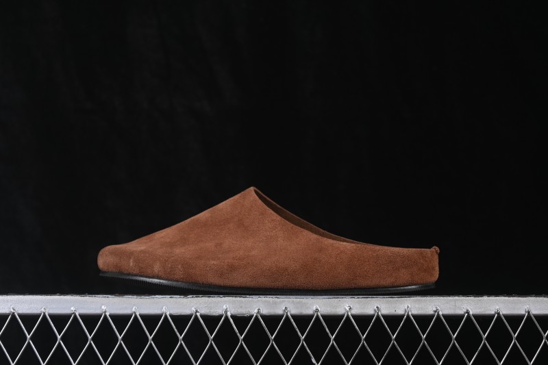The Row Hudson Round-Toe Half-Open Toe Casual Mule Slippers - CHO