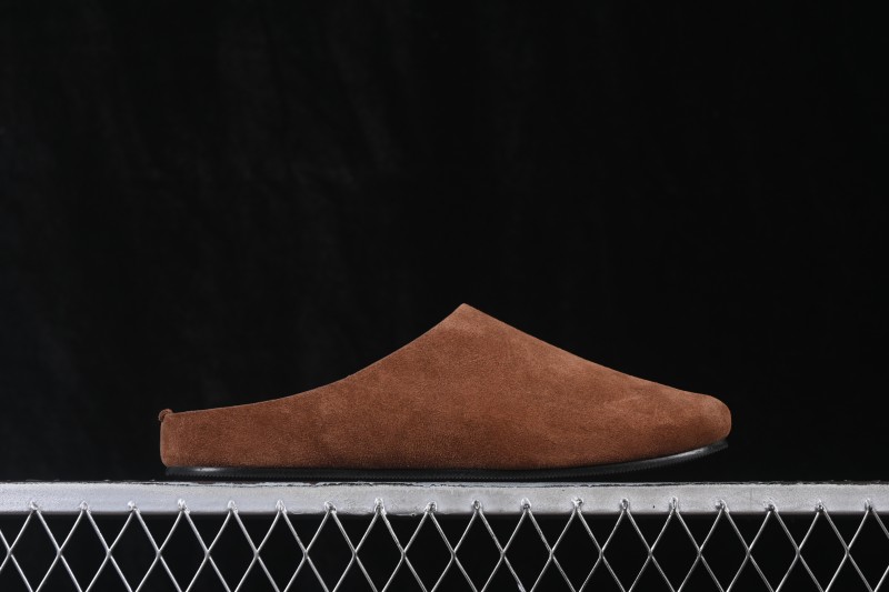 The Row Hudson Round-Toe Half-Open Toe Casual Mule Slippers - CHO