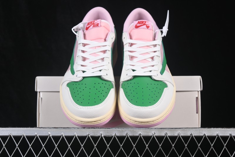 Nike Travis Scott x Air Jordan 1 Low OG AJ1 Collaboration Reverse Swoosh Sneakers - IQ7605-065