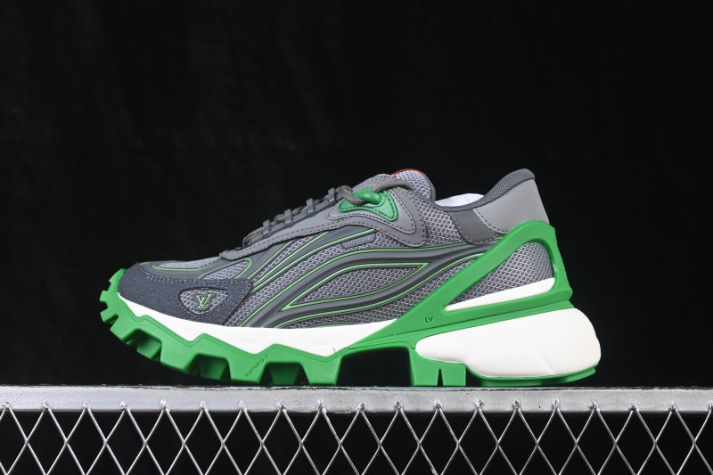 Louis Vuitton Tatic Runner Retro Chunky Dad Sneakers - GREEN