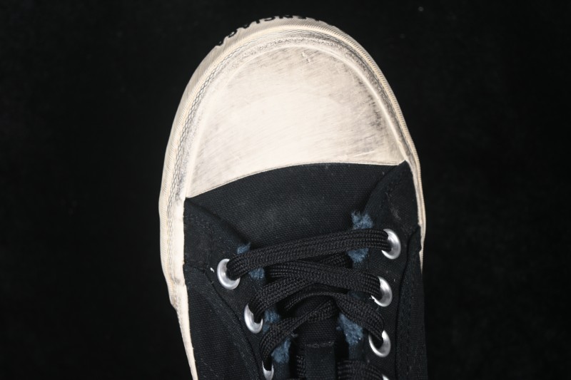Balenciaga Paris Low Top Lace-Up Mule Worn-Effect Sneakers - W3RC49092