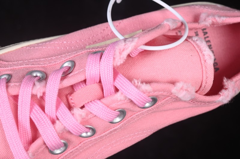 Balenciaga Paris Low Top Lace-Up Sneakers with Distressed Finish - W3RC35591
