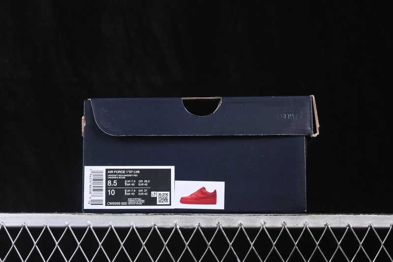 Nike Air Force 1 '07 Low Bright Crimson Casual Sneakers - CW6999-600