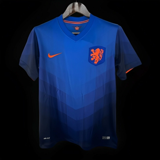 Retro 2014 Netherlands Away Blue Jersey