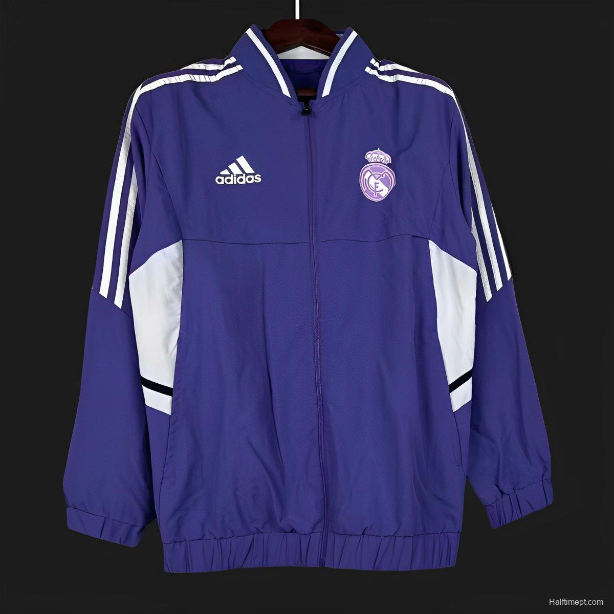 24/25 Real Madrid Blue Windbreaker