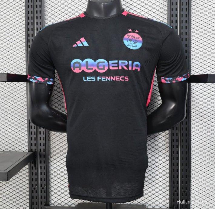 Player Version 2025 Algeria Black with Colorful Gradient Accents Jersey