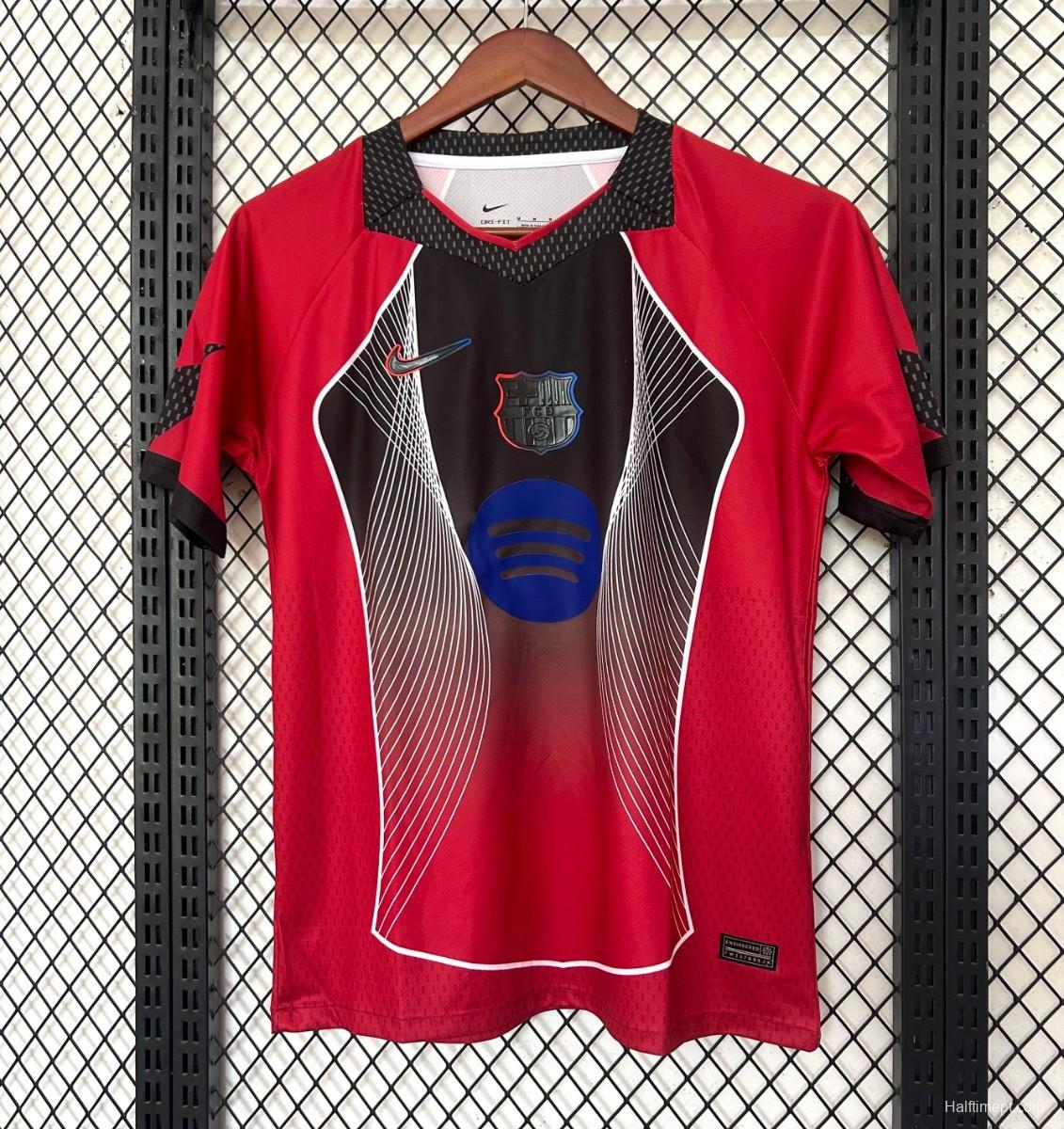 25/26 Barcelona Red with Black Panel Spotify Jersey