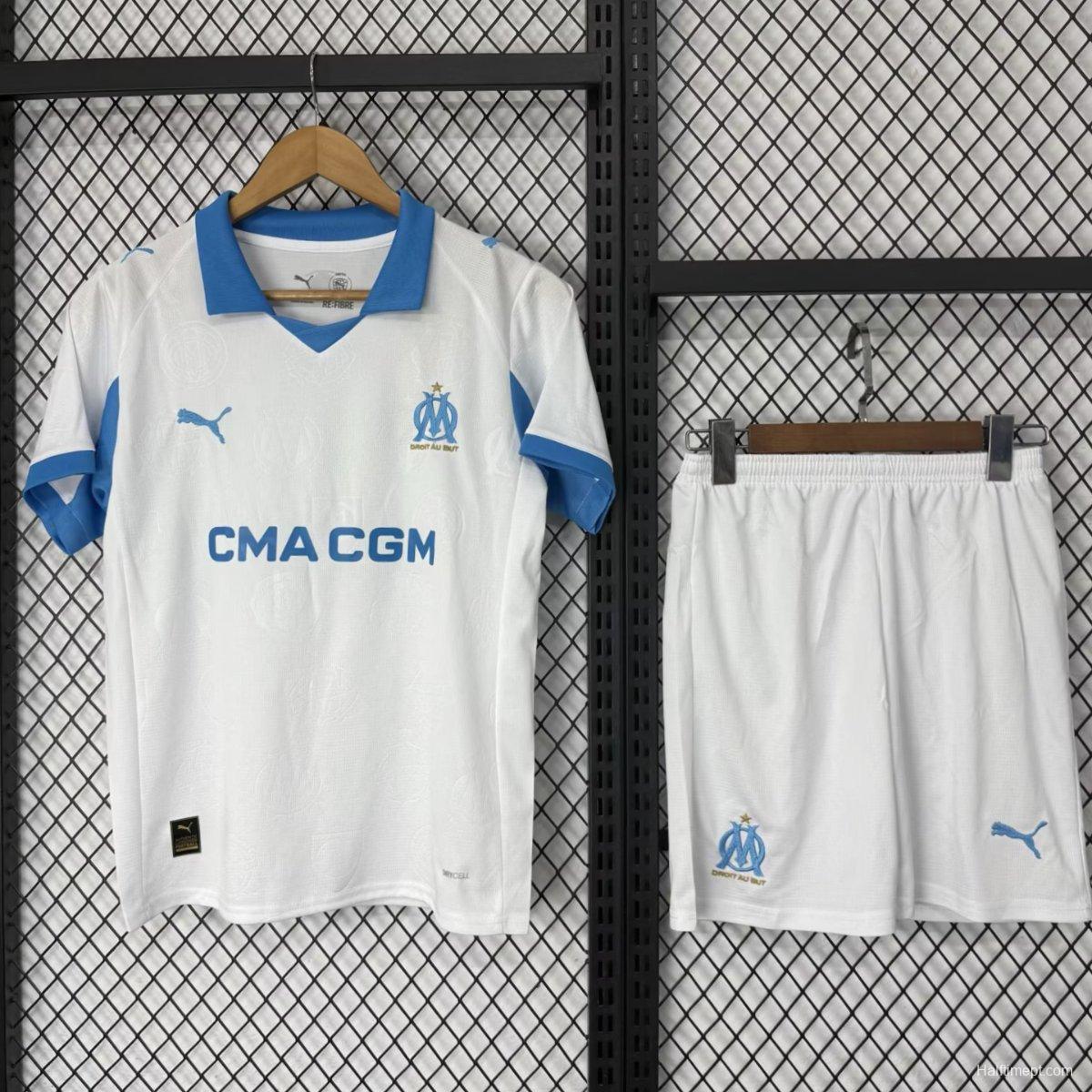 25/26 Kids Olympique Marseille Home Jersey