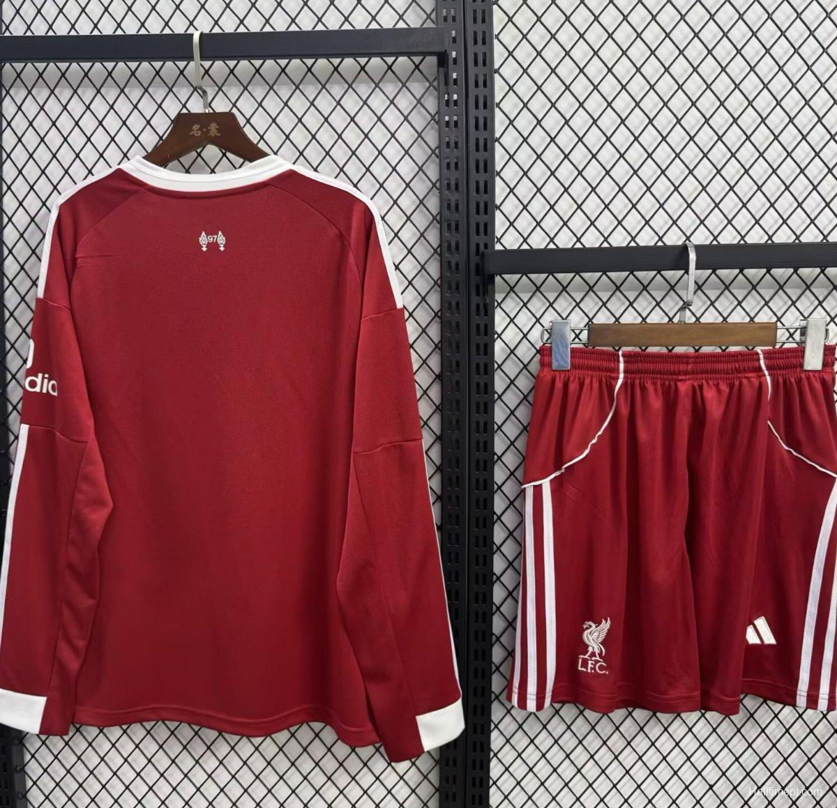 25/26 Kids Liverpool Home Long Sleeve Jersey