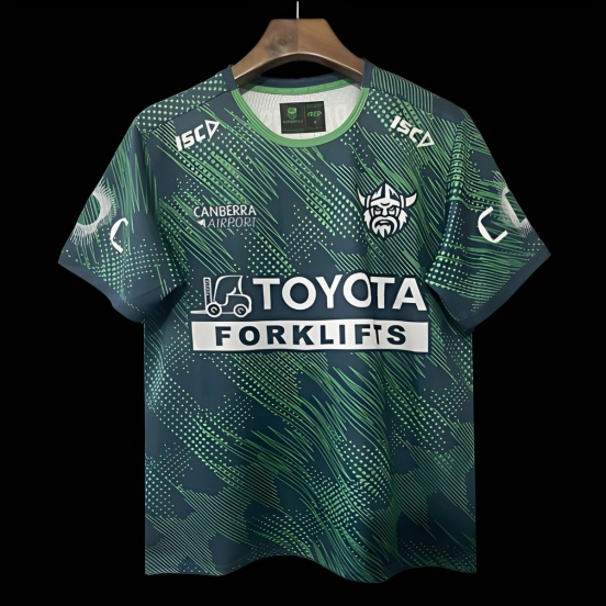 25/26 Canberra Raiders Navy with Green Digital Pattern Jersey