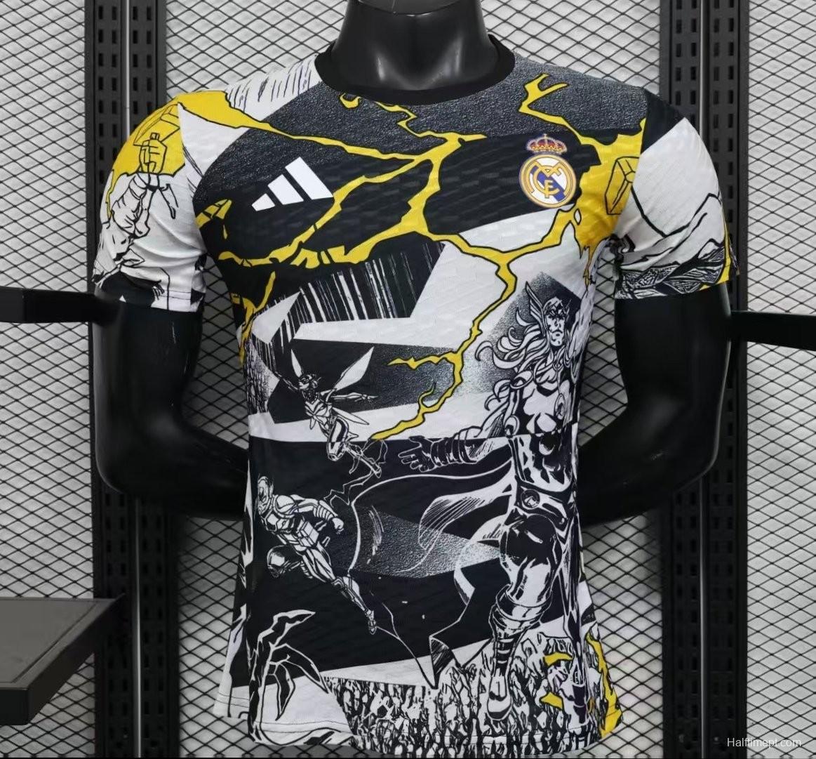 Player Version 25/26 Real Madrid Avengers White Pre-Match Jersey