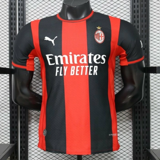 Player Version 26/27 AC Milan Red & Black Vertical Stripe Home Jersey