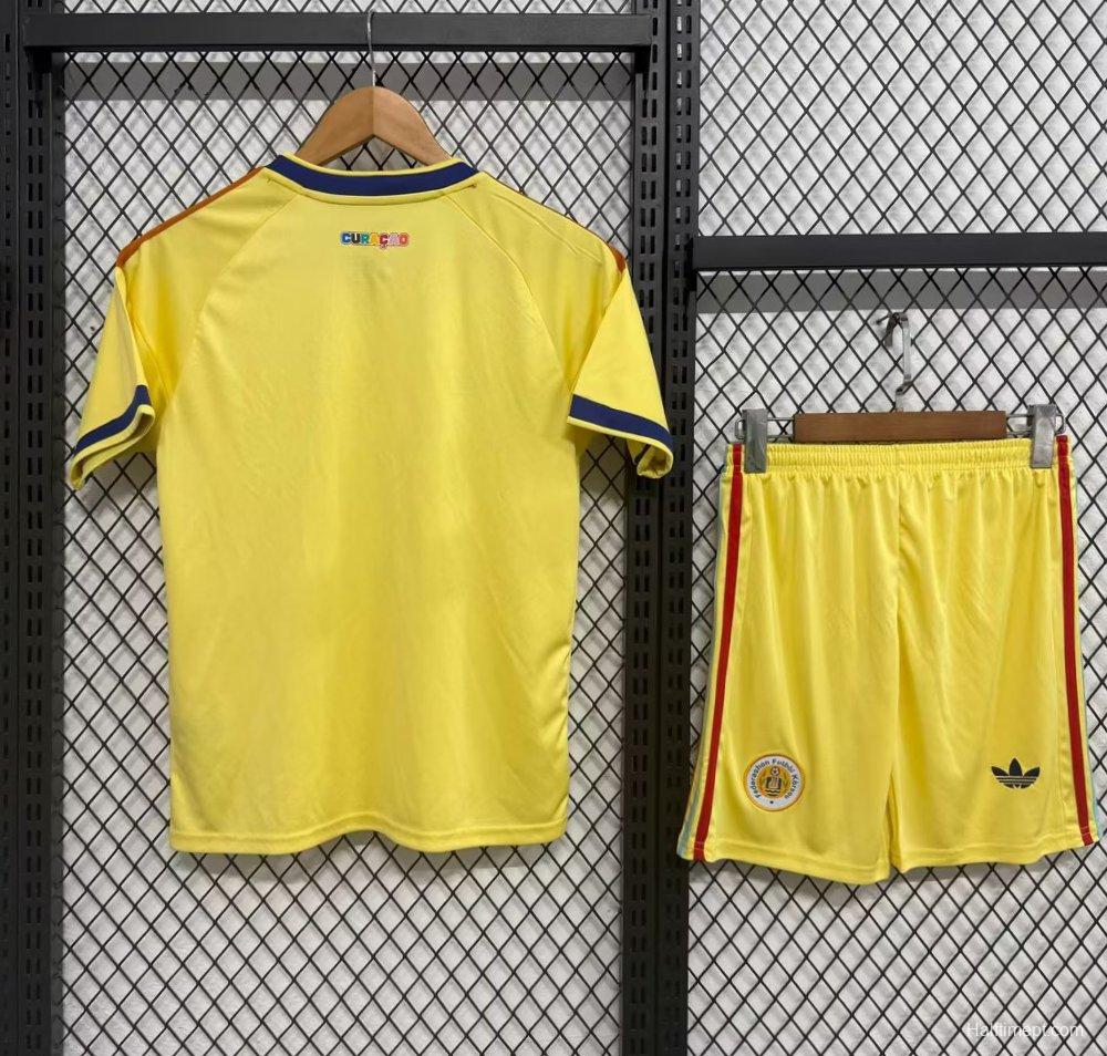 2026 Kids Curacao Away Yellow Jersey