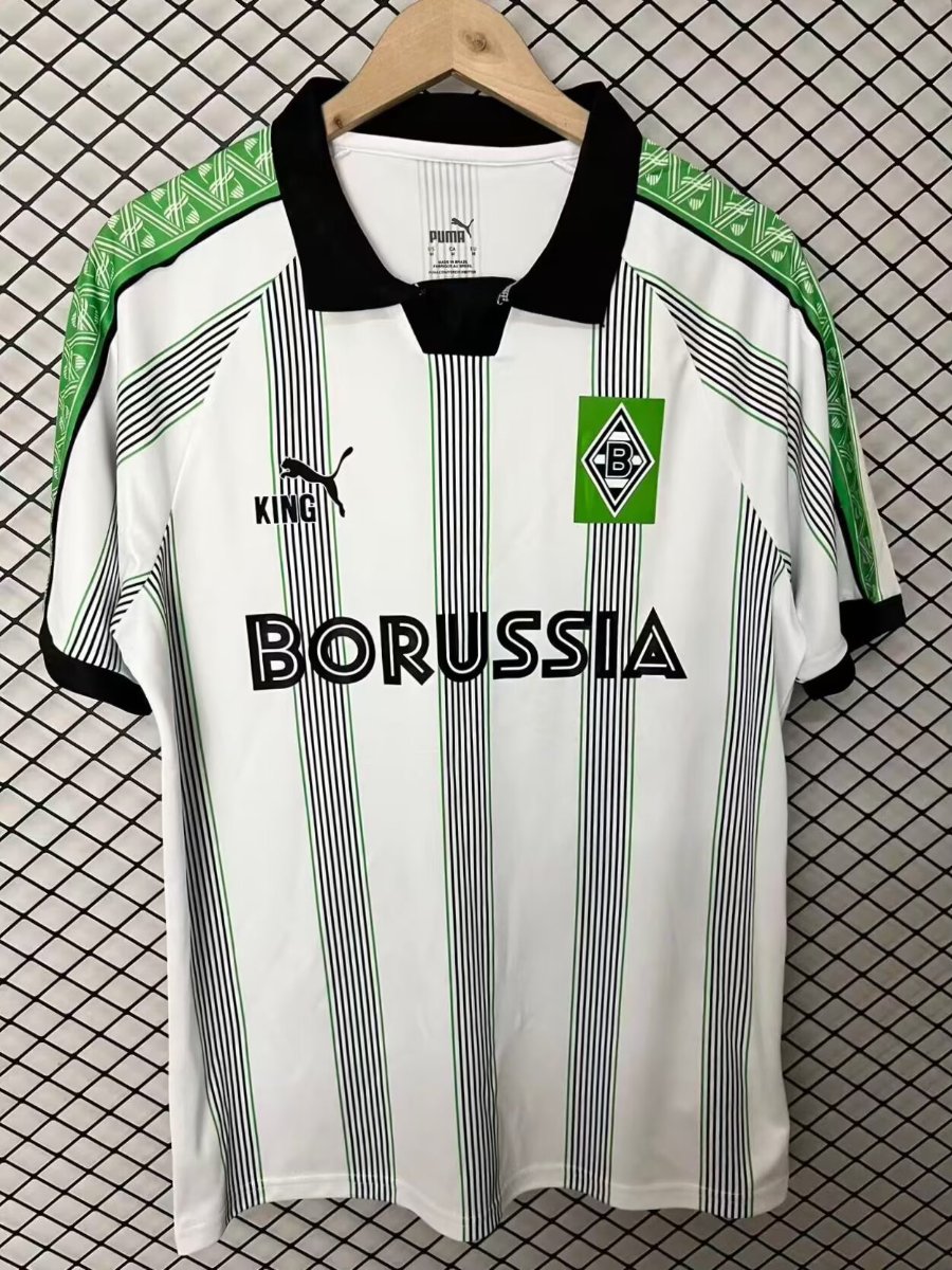 25/26  Borussia Mönchengladbach "KING" Special Edition White/Green Jersey