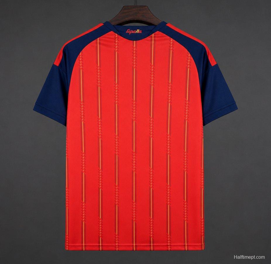 2 Star 2026 Spain Home Jersey With Champion Patch