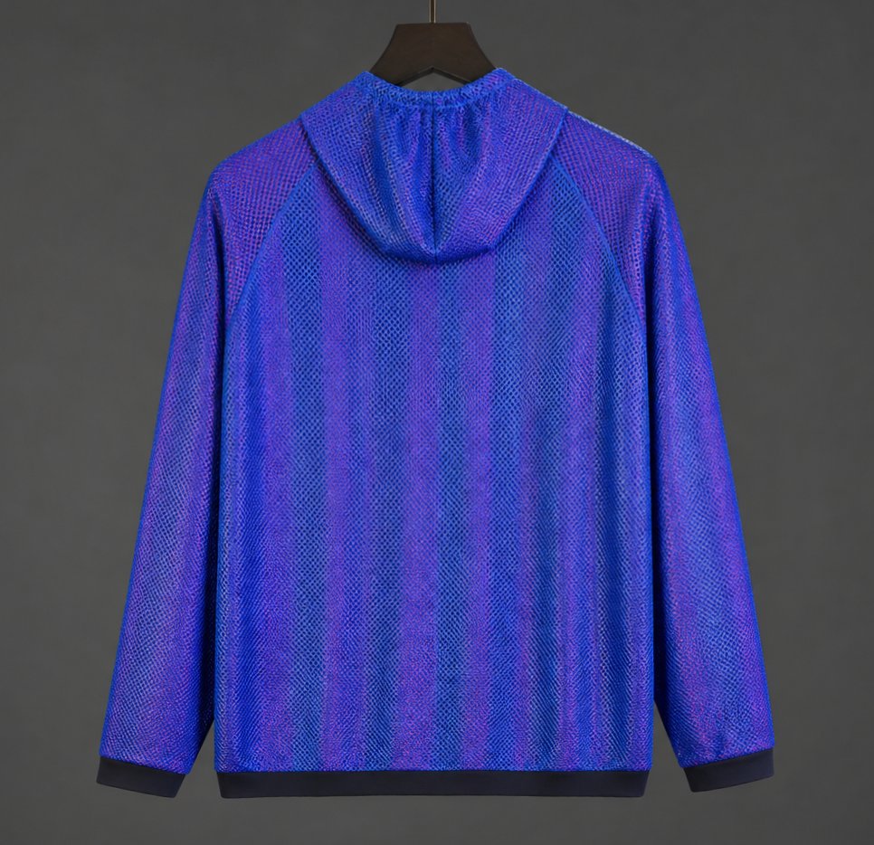 26/27 Barcelona Lightweight Breathable Mesh Windbreaker Blue Jacket