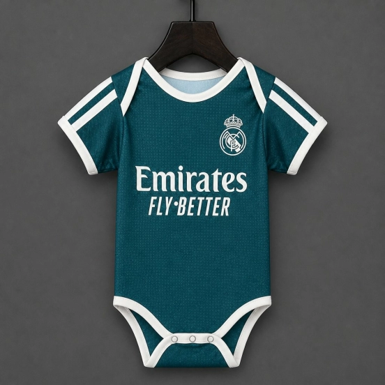 26/27 Real Madrid Away Green Baby Romper Jersey